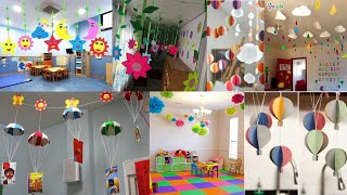 Preschool hanging decoration ideasclassroom roof decoration designPaper decoration design [upl. by Junji]