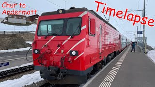 Timelapse  今次手機冇過熱 Glacier Express  Chur to Andermatt [upl. by Oirotciv]