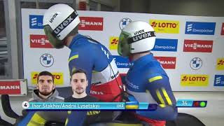 Doubles Luge World Cup in Koenigssee 1st run [upl. by Nutsud]