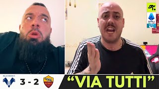 VERONA ROMA 3 2  I TIFOSI ROMANISTI NON CE LA FANNO PIÙ “ANDIAMO IN SERIE B…”  TIFOSIAMO [upl. by Eivla]