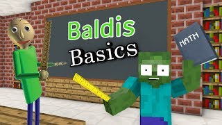 Monster School  BALDIS BASICS CHALLENGE  Minecraft Animation [upl. by Julide]