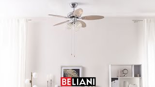 BELIANI  Ceiling Fan HEILONG Silver [upl. by Karmen]