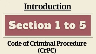 Section 1 to 5 of CrPC  Chapter 1 of CrPC  Introduction to CrPC  Section 2 CrPC Definitions [upl. by Nanah906]