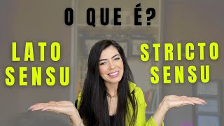 💥O QUE É LATO SENSU E STRICTO SENSU  Entenda essa diferença antes de escolher um curso [upl. by Lotty940]