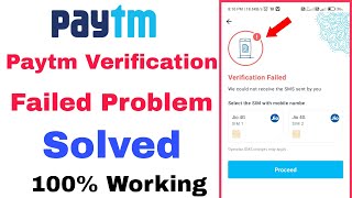 paytm verification failed problem  how to solve verification failed in paytm [upl. by Nivag]