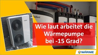 Technikraum und wie die LuftWasserWärmepumpe Vaillant aroTherm Split läuft Lautstärke [upl. by Seda]