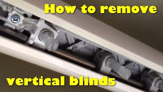 Removing vertical blinds from the track without damage [upl. by Nanreik814]