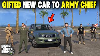 Michael Gifted a New Luxury car to the Military  GTA 5 Pakistan [upl. by Arivle740]