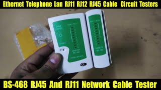 How to Use BS468 RJ45RJ11 Network Cable Tester  Check LAN Cable Fault Using Network Cable Taster [upl. by Uticas]