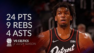 James Wiseman 24 pts 9 rebs 4 asts vs Celtics 2324 season [upl. by Fredrick]