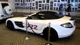 McLaren Mercedes SLR 722 Convertible carbon white custom F1234  Dubai 2011 [upl. by Annice102]