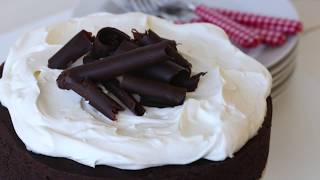 8quot round chocolate cake stabilized whipped cream [upl. by Issy415]