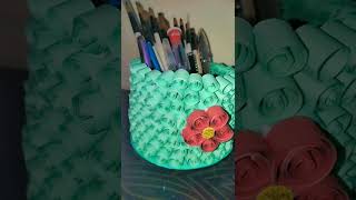 Pens and brushes Box idea💚 art artandcraft viralshort ytshorts [upl. by Gerrit]