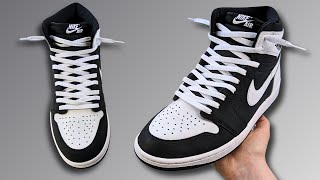 HOW TO LACE NIKE AIR JORDAN 1 HIGH LOOSELY BEST WAY [upl. by Jamie547]