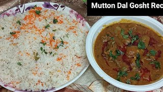 Mutton Dal Gosht Recipe bawarchi style mutton dal gosht with Jeera Rice [upl. by Marylee227]