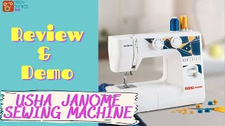 USHA Janome Excella DLX Automatic Electric Sewing Machine  Review and Demo  TechTonicsHindi [upl. by Crofoot]