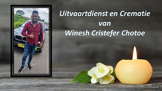 LIVESTREAMING Uitvaartdienst en begrafenis van Winesh Cristefer Chotoe [upl. by Arraic]