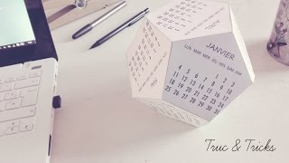 DIY déco  Calendrier 2016 [upl. by Ezirtaeb920]