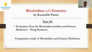 Analysis of Biosimilars vs Generics  KPs Pharmacopeia [upl. by Ardnuaet]