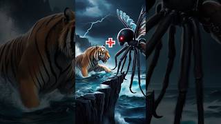 Spider and tiger 🤯🧬 shorthybrids shorts hybrid trending ytshorts viralshorts viral [upl. by Akiret631]