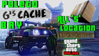 All 5 Gs Cache Locations  PALETO BAY  Clucking Bell Farm GTA 5 Online Geralds Cache Spawn Points [upl. by Narej655]