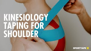 Kinesiology Taping for Shoulder Rotator Cuff  How To Strap a Shoulder with Kinesiology Tape [upl. by Newg]