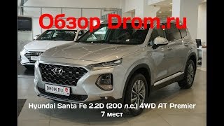 Hyundai Santa Fe 2019 22D 200 лс 4WD AT Premier 7 мест  видеообзор [upl. by Raybourne]