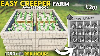 Minecraft Creeper Farm 120 Tutorial  Creeper Farm In Minecraft Java amp Bedrock [upl. by Nyrehtak]