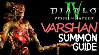 How to Summon Tormented Varshan in Vessel of Hatred  Diablo 4 Season 6 [upl. by Adnotal]