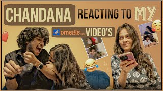 Chandana Reacting To My Omegle Videos  Snehith Sagar snehithsagar chandana snehithchandana [upl. by Anialed]