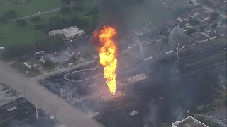 LIVE FOOTAGE La Porte Tx pipeline explosion [upl. by Ahseki]