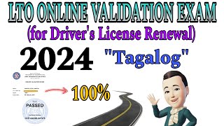 LTO ONLINE VALIDATION EXAM REVIEWER 2024 for Drivers License Renewal Tagalog [upl. by Sheryl]