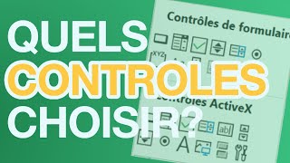 Différences entre contrôles de FORMULAIRE et ACTIVEX dans EXCEL [upl. by Anomor]