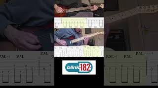 BLINK 182  Enthused  Guitar and Bass Cover with Tabs [upl. by Yeliah]