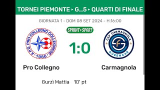 Pro Collegno U15  Carmagnola 1T 08092024 [upl. by Eemyaj]