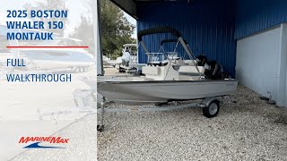 ALL NEW 2025 Boston Whaler 150 Montauk  MarineMax Cocoa [upl. by Pinkerton]