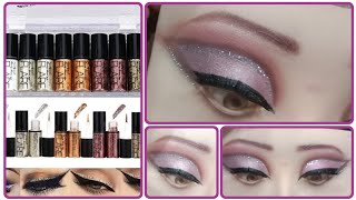 soft mauve glitter eye makeup tutorialsoft pink eyeshadowparty makeup [upl. by Ahsilef]