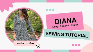 Sew the Diana Long Sleeve Tiered Dress It is a Quick and Easy Sewing Project [upl. by Mayap]