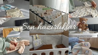 hastane hazırlıkları🤰bebeğimin elbiselerini ütüledm👼çantamı hazırladımdolap düzenleme✨kamera arkası [upl. by Myrvyn]