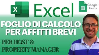 Foglio EXCEL per Affitti Brevi  x Host amp Property Manager [upl. by Ardnuhsed216]