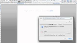 Inserting a hyperlink into Word 2011mp4 [upl. by Buehler]