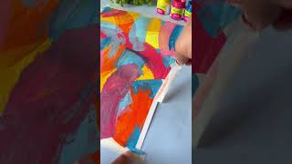 Squeegee Painting  Fevicryl Hobby Ideas [upl. by Hachmann245]