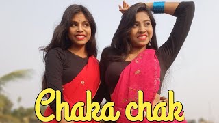 Chaka chak  Dance cover By Doyel and Payel  dance bongposto chakachaksong saraalikhan [upl. by Donegan]