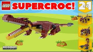 Sarcosuchus MOC LEGO 31102 Alternate Digital Build [upl. by Ticknor]