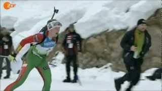 1Weltmeistertitel Darya Domracheva 10 km Verfolgung WM Ruhpolding 2012 [upl. by Suivatal184]