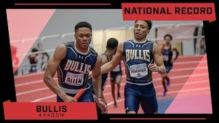 NATIONAL RECORD 312 High School Indoor 4x400m [upl. by Cohl]