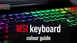 How to change MSI laptops keyboard colour  CandidTechnology [upl. by Elohcan]