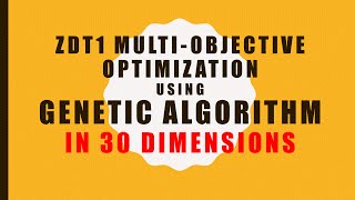 Optimizing ZDT1 n30 multiobjective problem using Genetic Algorithm  A MATLAB tutorial [upl. by Elacsap]