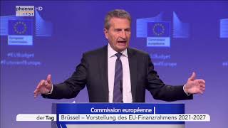 Günther Oettinger zur Vorstellung des EUFinanzrahmens 20212027 am 020518 [upl. by Cammi]