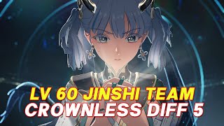 Lv 60 S0R1 Jinshi Mortefi Verina VS Lv 90 Crownless Difficulty 5 [upl. by Selhorst]